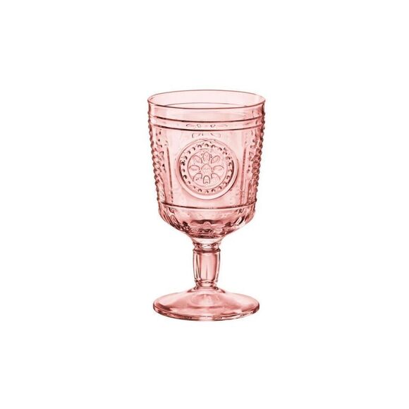 Bormioli Rocco Romantic Stemware Drinking Glasses Set of 4 10.75 oz Cotton Candy - Picture 1 of 4